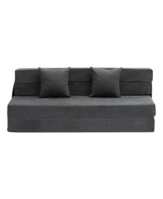 Folding Sofa Bed, 3-in-1 with Memory Foam Mattress, Convertible Sleeper Chair