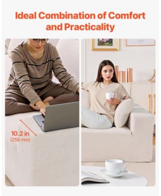 Modular Sectional Sofa, L Shaped with Chaise, Cloud Couch for Living Room