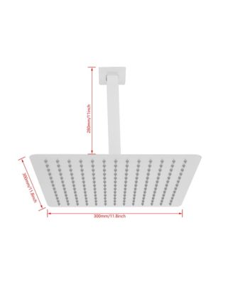 Large Rain Shower Head 304 Stainless Steel Rainfall Bathroom Showerhead Perfect Replacement Shower Head