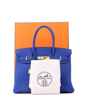 Birkin 30 Handbag Blue Togo with Gold Hardware