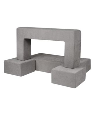 4Pcs Modular Kids Play Couch Toddler Sofa Bed for Playroom