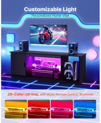 TV Stand for 65inches TV, Modern Entertainment Center with Storage