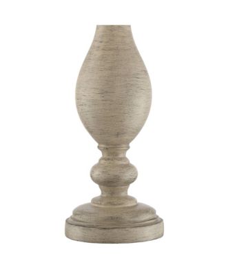 Serena Country Cottage Table Lamps Tall Set of 2 Burlap Shade for Bedroom Living Room Bedside Office Nightstand