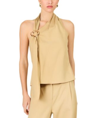 Women's Halter Neck Sleeveless Top