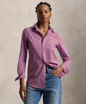 Women's End-On-End Stretch Slim Fit Cotton Shirt