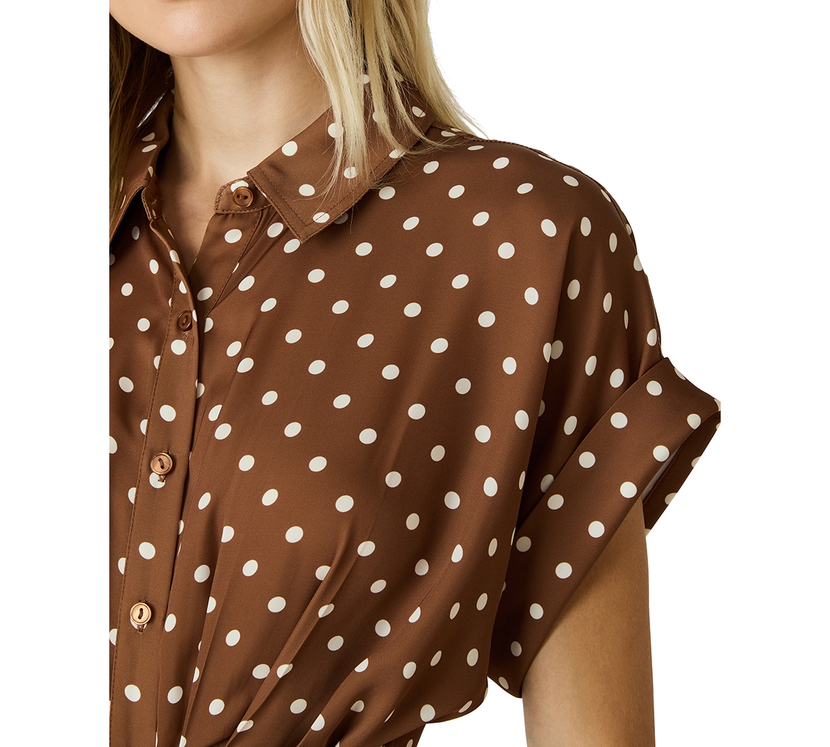 Steve Madden Women's Tori Collared Short-Sleeve Dress