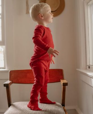 Toddler Matching Family One Piece Footed Cotton Long Sleeve Pajamas