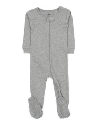 Toddler Matching Family One Piece Footed Cotton Long Sleeve Solid Color Pajamas 2T-5T