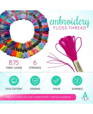 100 colors Embroidery Thread Mermaid Color Bracelets String Floss Polyester Coded Numbers Unicorns Set