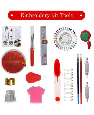 188 Embroidery Floss Set Cross Threads Friendship Bracelet String 2-Tier Transparent Box Bobbins Kits