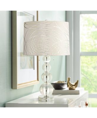 Modern Table Lamp 26.5" High Clear Crystal Stacked Spheres