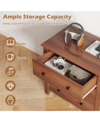 3 Drawer Bedside Dresser Chest for Bedroom Storage