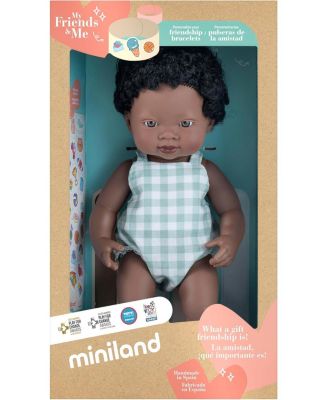 Baby Doll African Boy 15 inches in Box. Made in Spain with Vanilla Scent. Anatomically Correct. My Friends and Me Collection