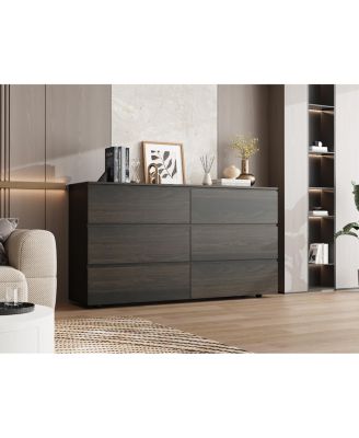 6-Drawers Wood Chest of Drawer Cabinet Organizer Dresser