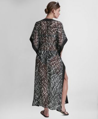 Women's Tie-Front Cover-Up Kaftan