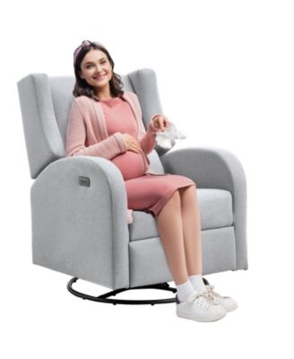 Electronic Power Recliner and Swivel Glider, 250 lbs Capacity, USB Port