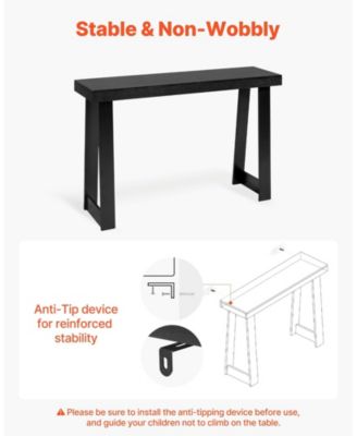 46 in Console Table, Modern Desk Behind Couch, Wooden Accent Table for Living Room