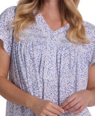 Women's Printed Short-Sleeve Nightgown