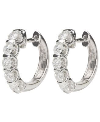 Diamond Hoop Earrings in 14k White Gold (1-1/2 ct. t.w.)