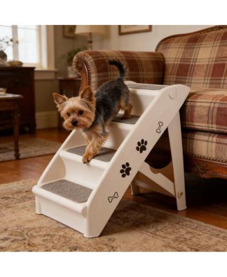 Folding Dog Stairs, Portable Indoor/Outdoor Pet Steps for Bed, Couch, Car, Pet Stairs for Small Pet Dog/Cat