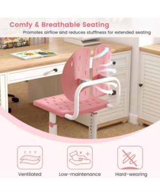 Height-Adjustable Double Back Support Study Chair for Kids 3
