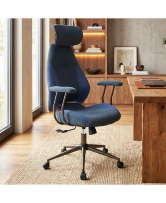 Ergonomic High-Back Office Chair with 2D Headrest and Rocking Backrest