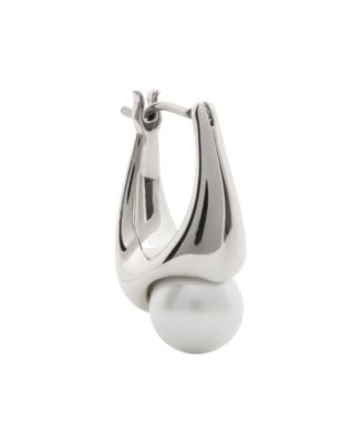 Imitation Pearl Harmony Huggie Earrings