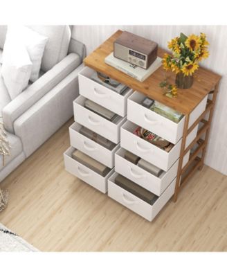 8 Drawer Bedroom Dresser with Removable Fabric Storage Bins
