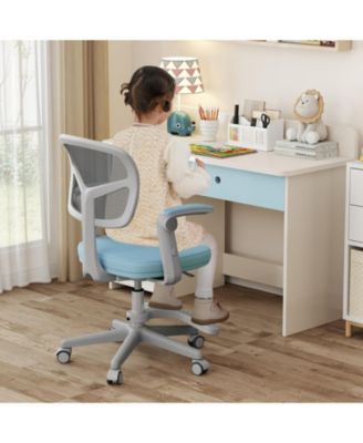 Adjustable-Height Children Study Chair with Armrest and Footrest