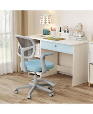 Adjustable-Height Children Study Chair with Armrest and Footrest