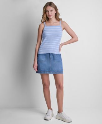 Women's Square Neck RIB Tank Top