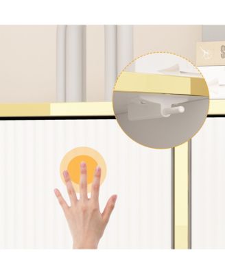 Dresser with 4 Doors and Deep Drawer, Side Cabinet for Bedroom, Living Room