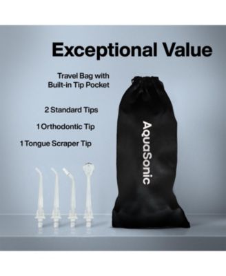 Elite Rechargeable Water Flosser - 300ml Tank, 4 Tips, Travel Bag