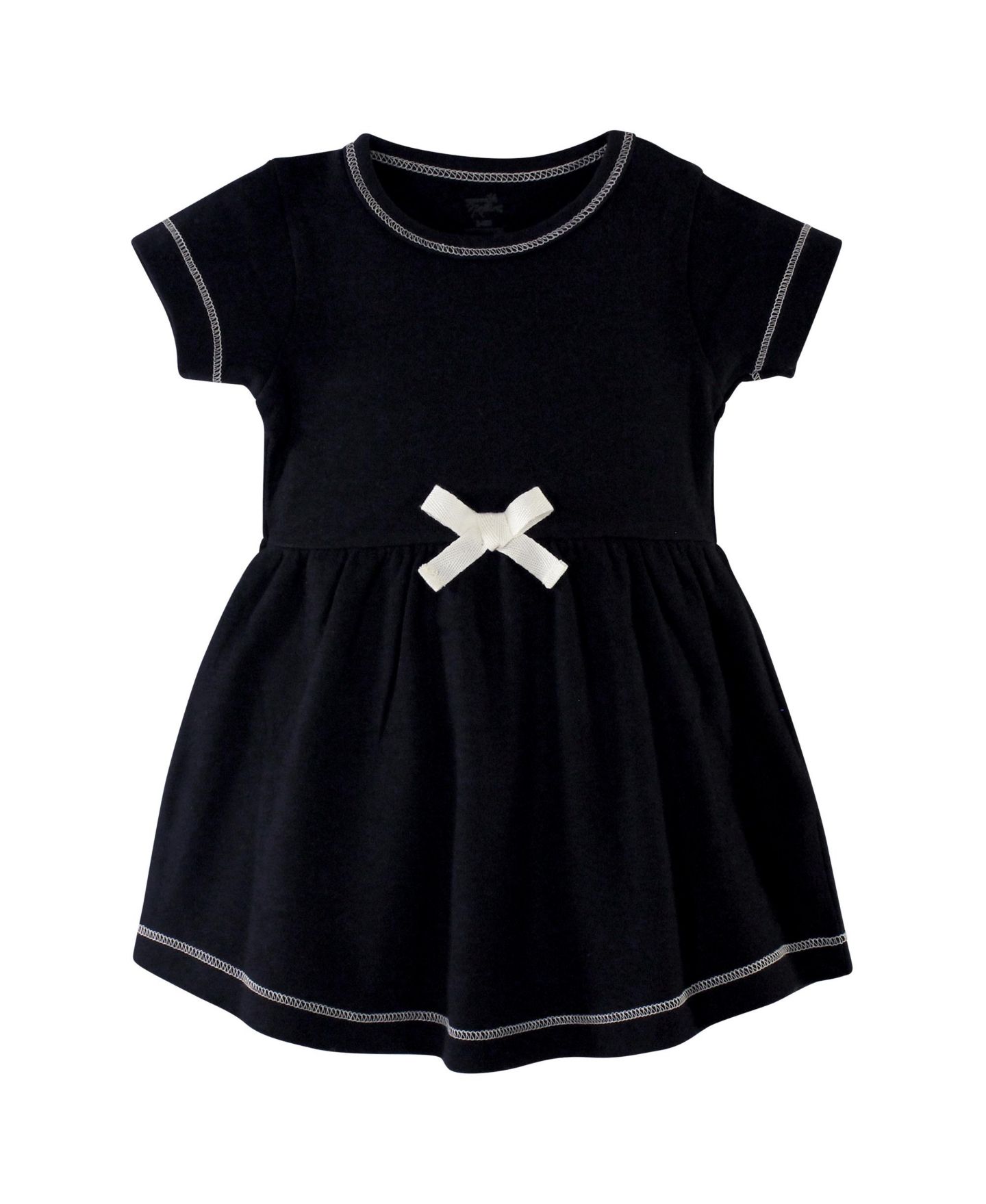 Платья Touched by Nature Natural Cotton Dresses Featuring Both Short and Long Sleeves для девочек-малышей, цвет: Чёрный — фото 3