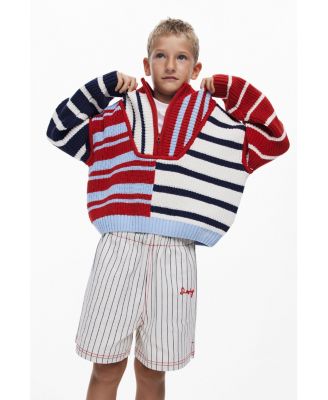 Girls Girls's Striped sweater zipper