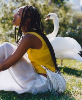 Duo Small Leather Fringe Crossbody Bag