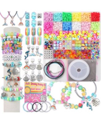 3400 Bracelet Making Kit Beads Charm Friendship Mermaid Art Crafts Gifts Girls Ages 6-12