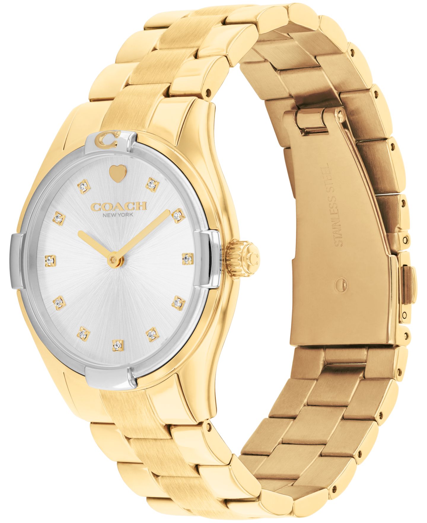 Женские часы COACH Brooks Gold-Tone Stainless Steel Bracelet Watch 34mm — фото 2