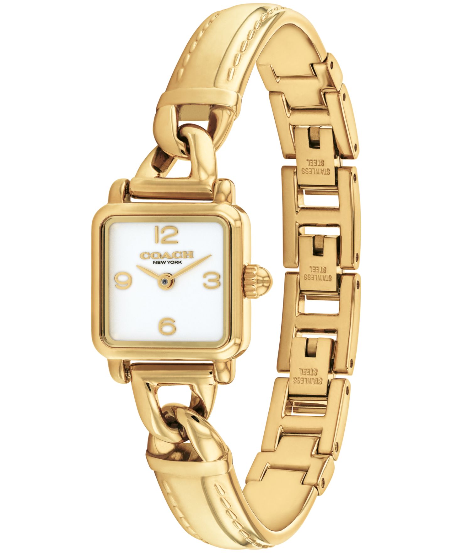Женские часы Coach Cass Gold-Tone Stainless Steel Bangle Bracelet Watch 18mm — фото 2