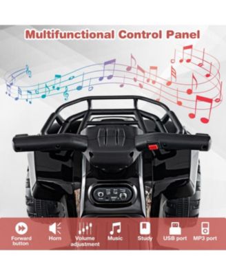 6V Kids ATV Quad Electric Ride On Car with LED Light and MP3-Solid