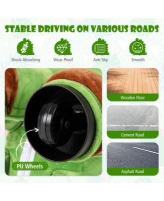 6V Kids Ride on Dinosaur with Foot Pedal, Padded Seat and Music