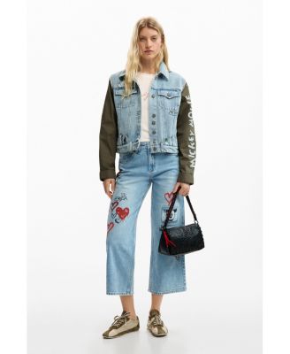 Women's Bimaterial parka Mickey Mouse