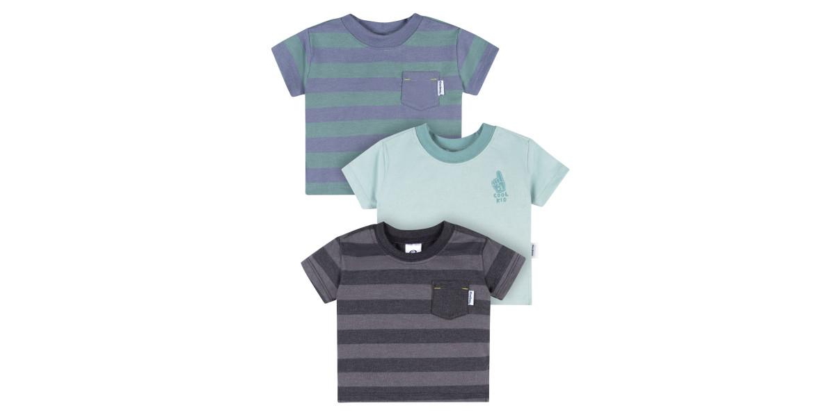 Gerber Baby Boys Short Sleeve T-Shirts, 3-Pack - Stripes