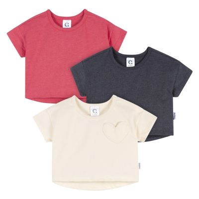 Baby Girls Short Sleeve T-Shirts, 3-Pack