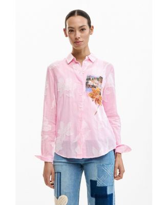 Women's Ruched zipper T-shirt