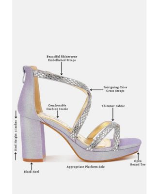 Womens Infatuated Rhinestones Embellished Strappy Sandals