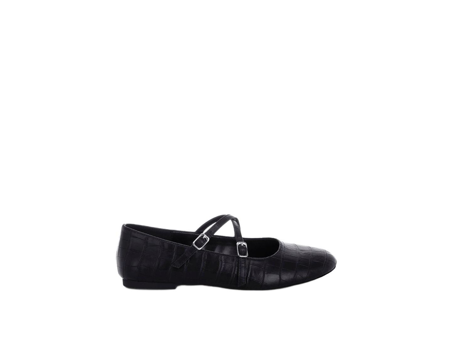 Женские балетки Rag & Co Chirola в стиле Мэри Джейн, цвет: Чёрная искусственная кожа — фото 2