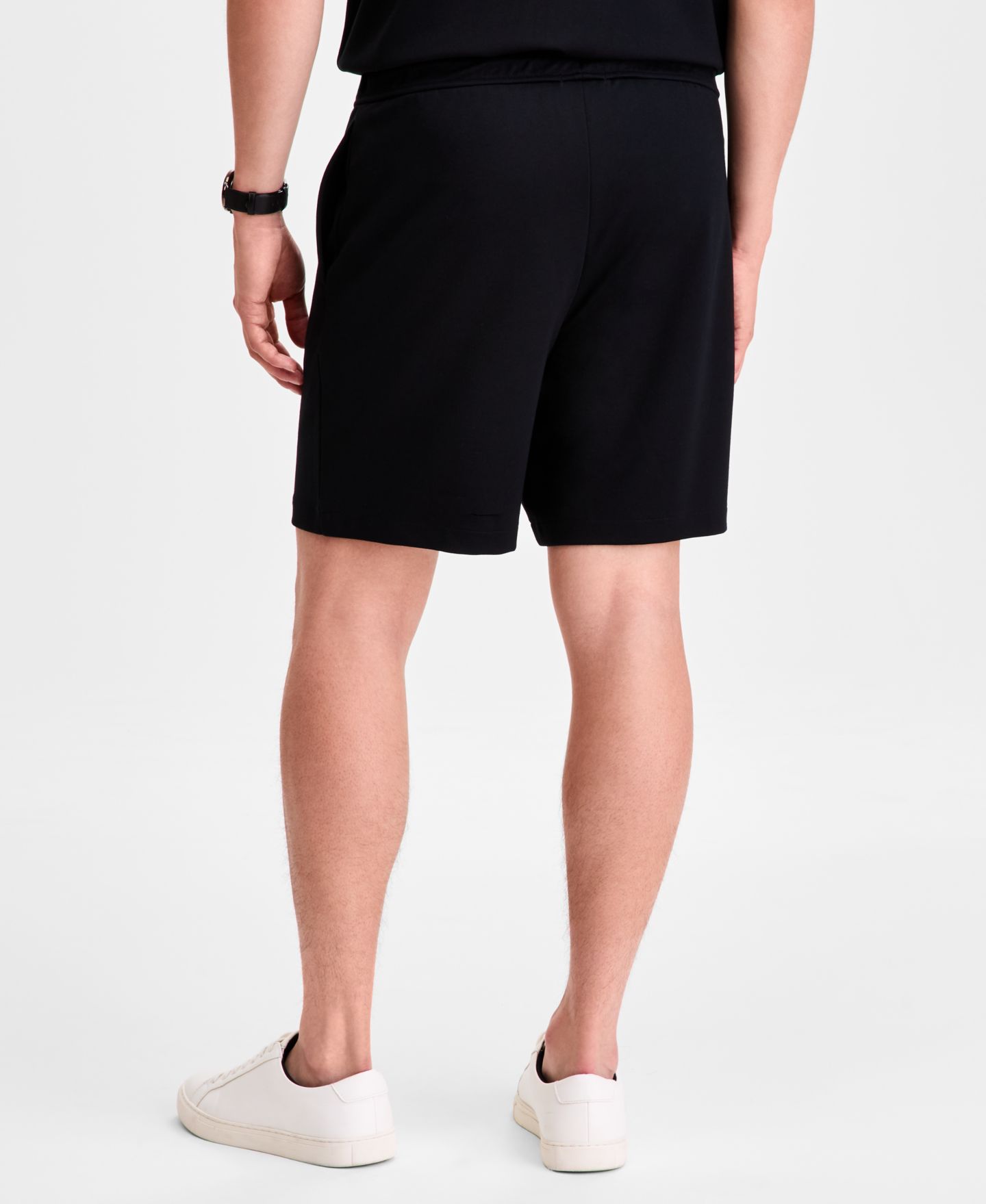 Мужские шорты Alfani Essential Shorts, Macy's Exclusive, цвет: Глубокий чёрный — фото 4