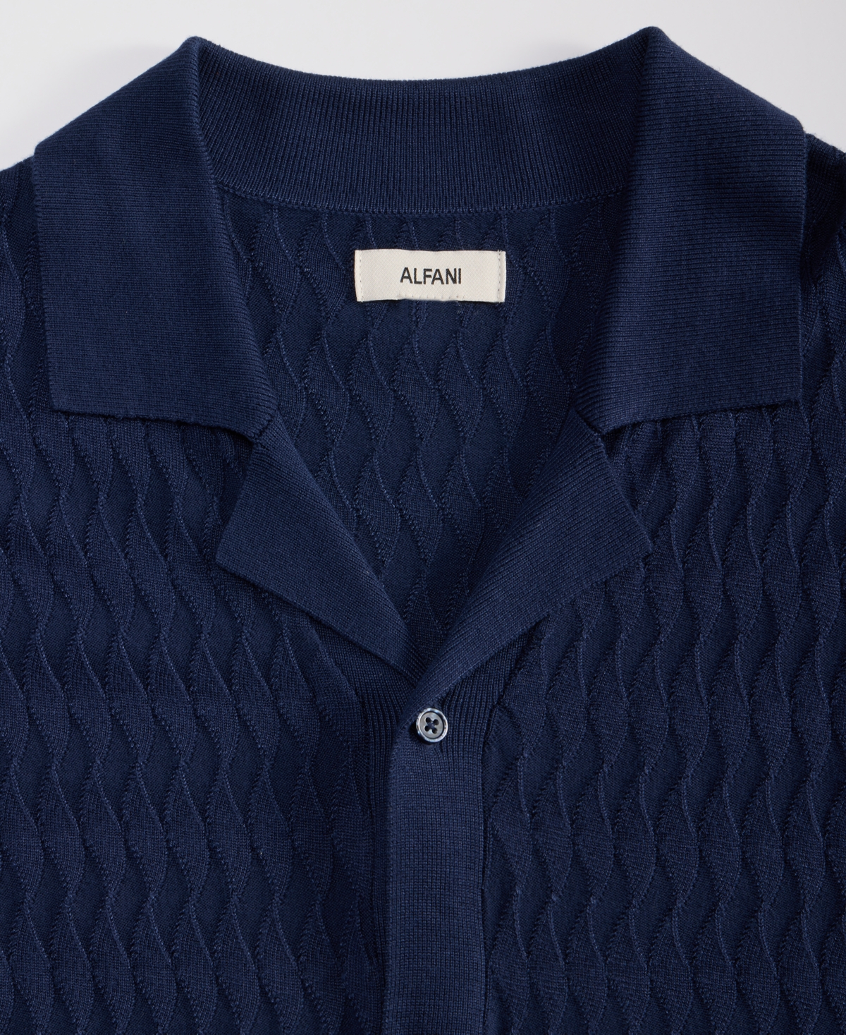 Alfani Men's Short-Sleeve Textured Button Down Sweater, Macy's Exclusive