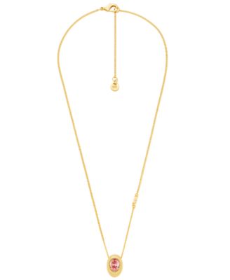 Oval Stone Pendant Necklace